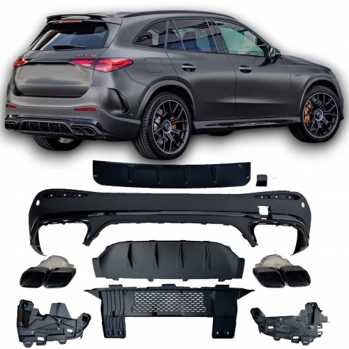Διαχύτης πίσω προφυλακτήρα GLC63 AMG look για Mercedes-Benz GLC-Class SUV (X254) AMG- Line 2022+ (Απολήξεις μαύρο γυαλιστερό) Διαχύτης πίσω προφυλακτήρα GLC63 AMG look για Mercedes-Benz GLC-Class SUV (X254) AMG- Line 2022+ (Απολήξεις μαύρο γυαλιστερό)